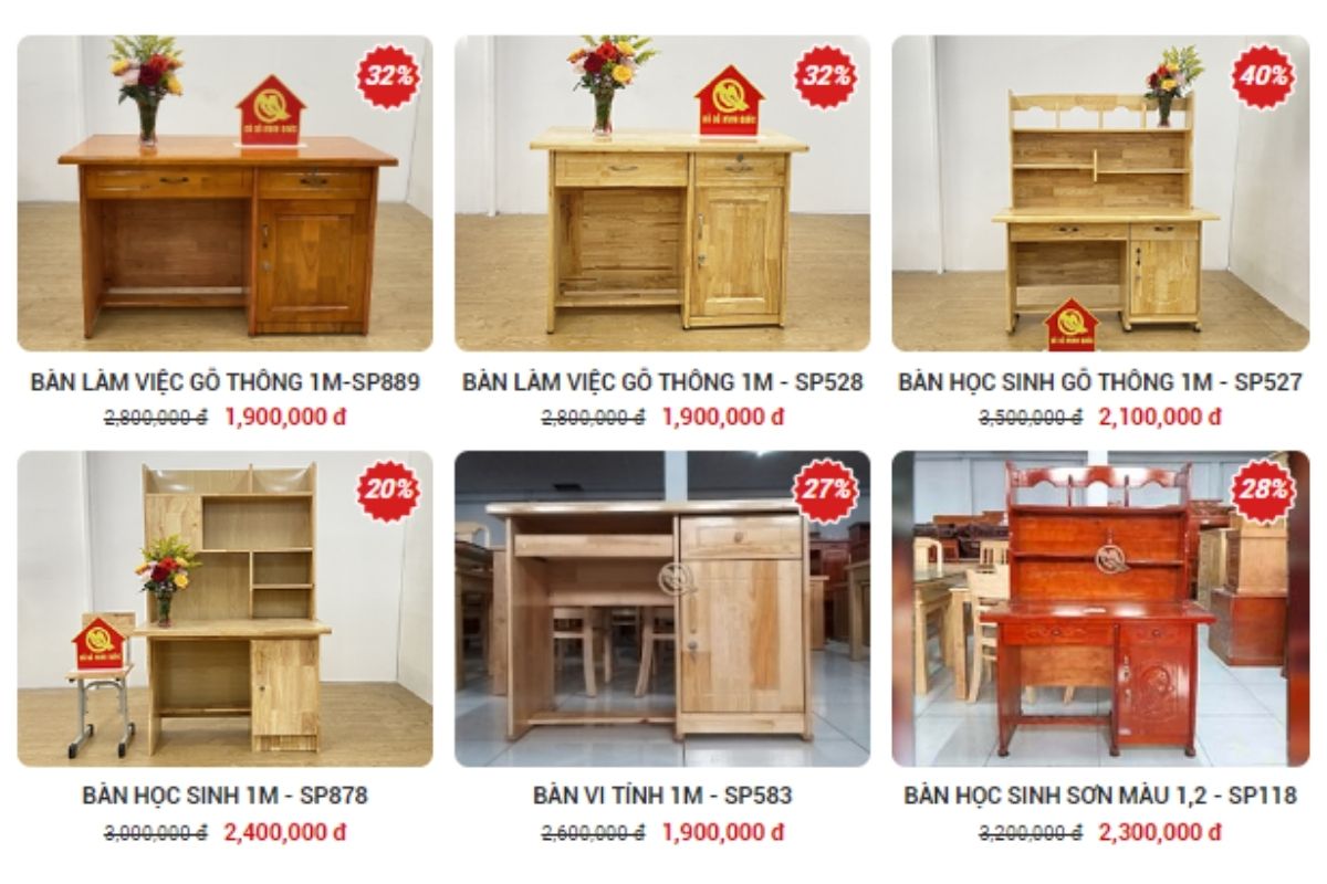 Đồ gỗ Minh quốc - Địa chỉ mua bàn giám đốc gỗ cao cấp tại quận Bình Tân