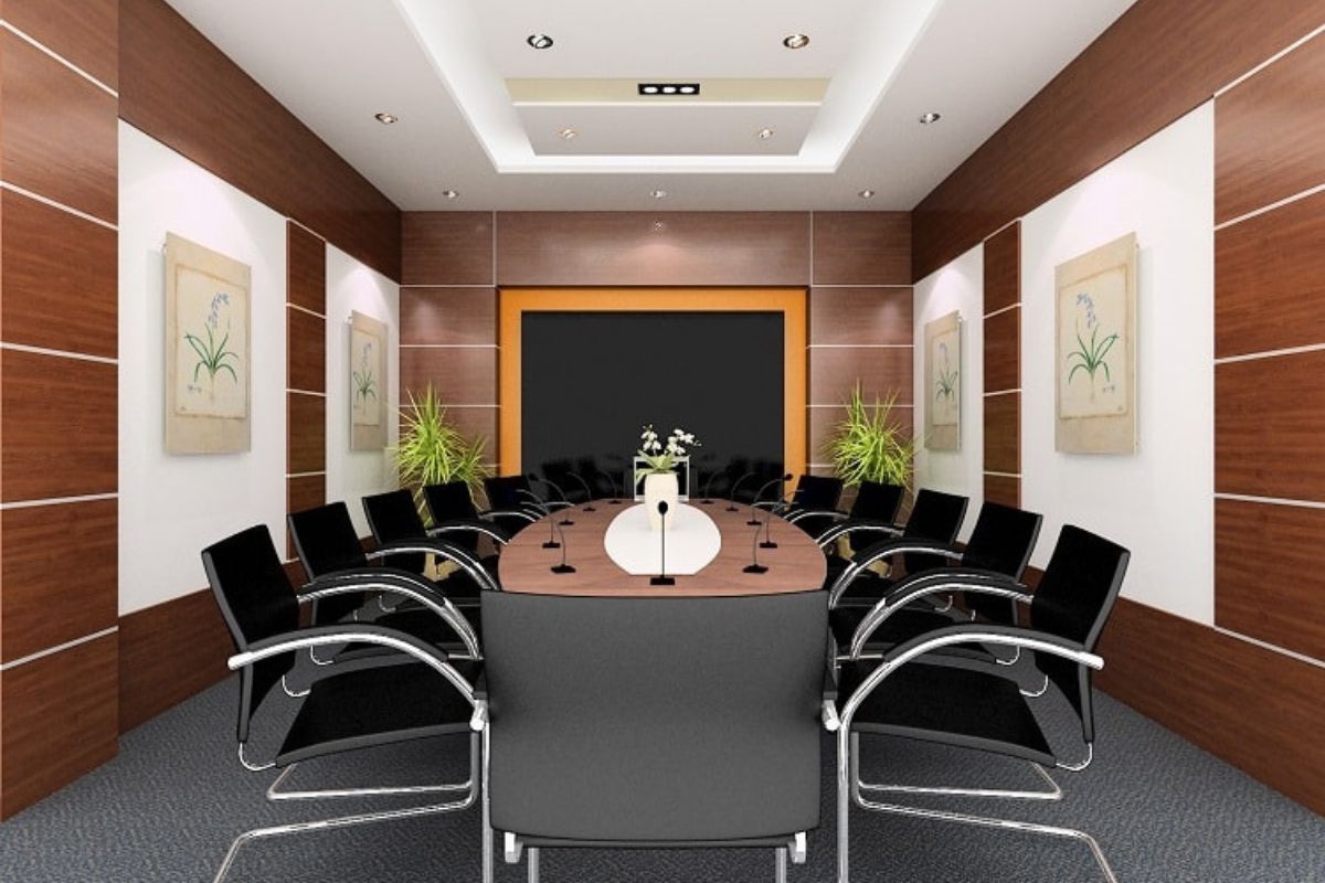 Gạch ốp tường phòng họp họa tiết tinh xảo