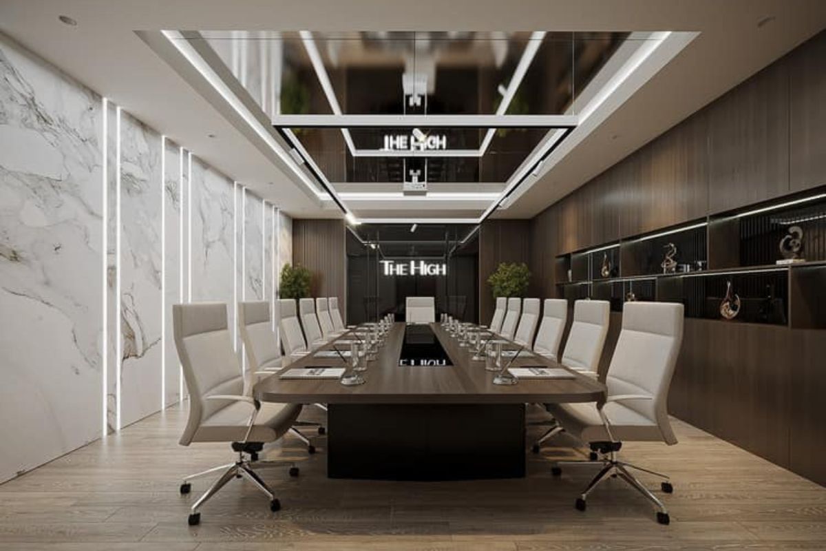 Gạch ốp tường phòng họp độc đáo