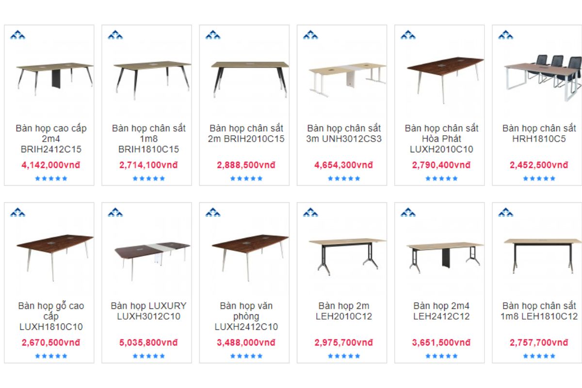 Bàn ghế phòng họp cao cấp tại Nội thất Hòa Phát