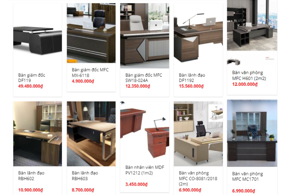 Nội thất Phong Vân - Địa chỉ mua bàn giám đốc quận Tân Phú giá rẻ