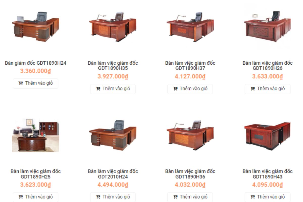 Nội thất ROF - Địa chỉ mua bàn giám đốc quận Gò Vấp giá rẻ