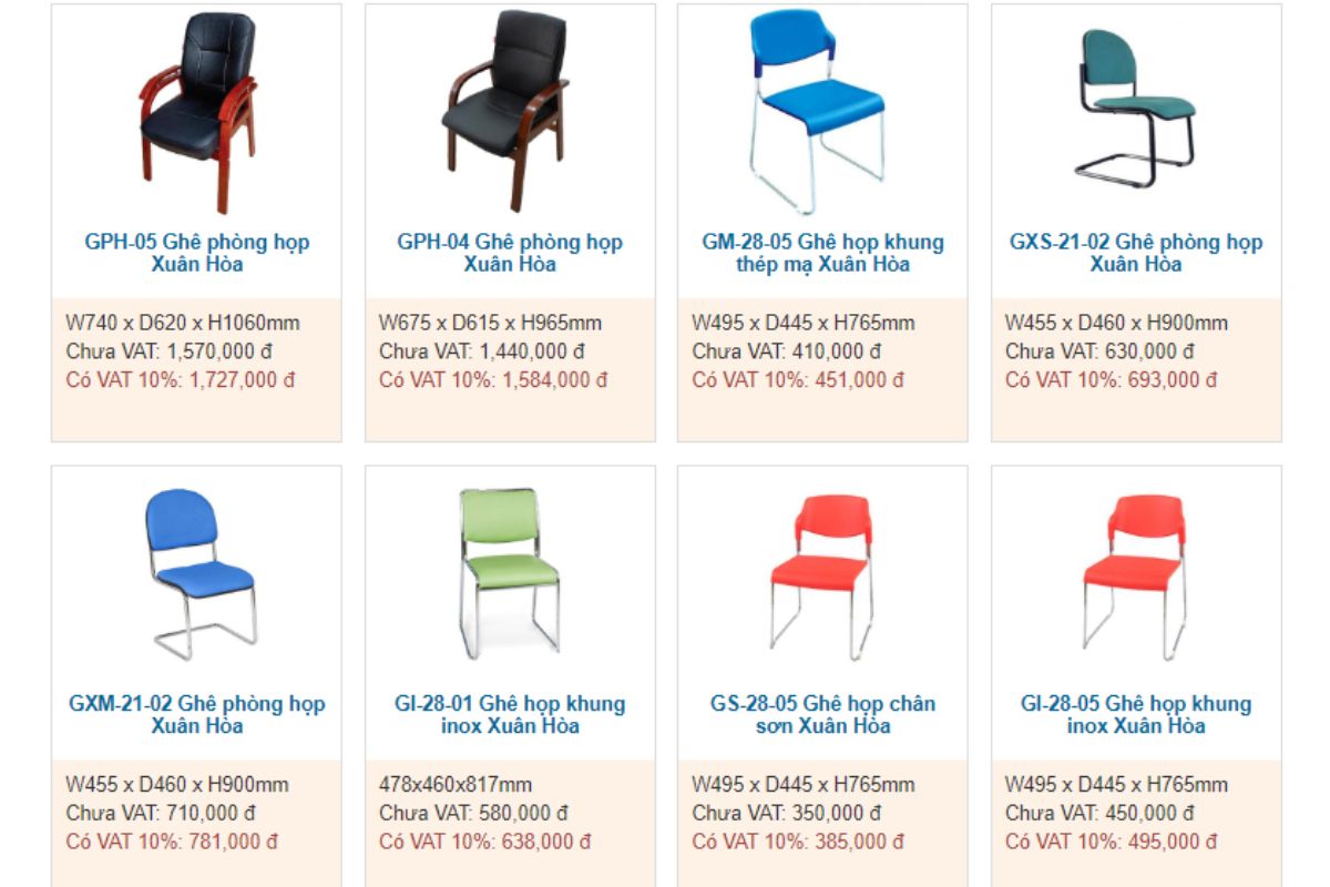 Ghế họp tại Nội thất Tân Anh