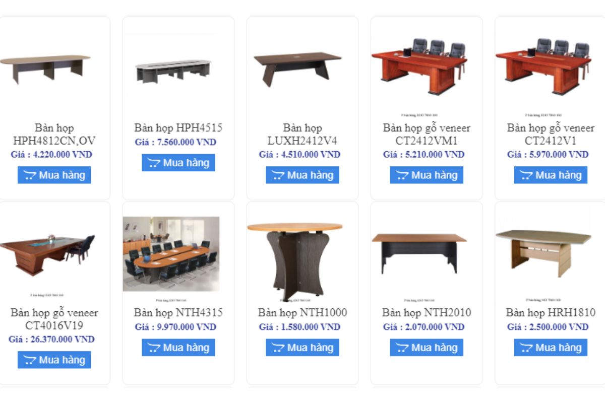 Bàn họp tại Nội thất Thành Đạt
