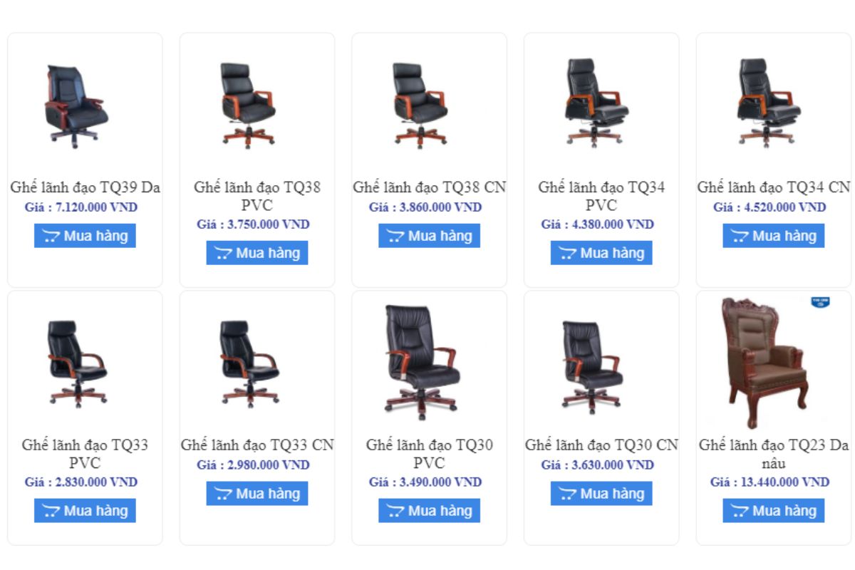 Nội thất Thành Đạt - Địa chỉ mua ghế giám đốc quận Bắc Từ Liêm đáng tin cậy