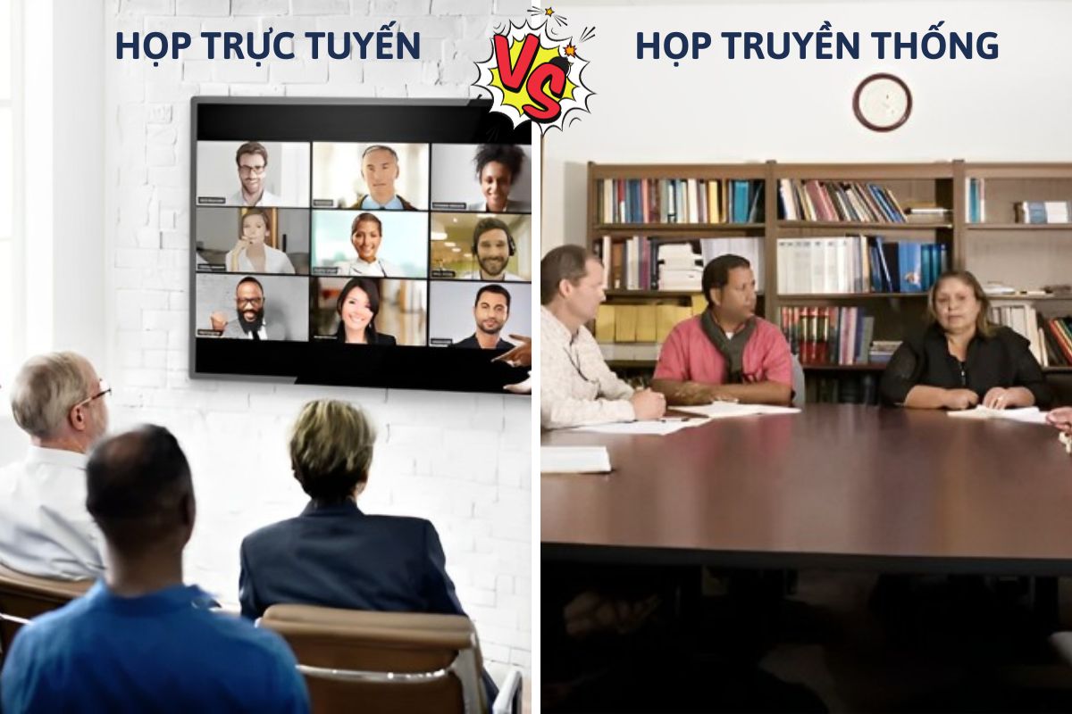 Sự khác nhau giữa họp trực tuyến và họp truyền thống