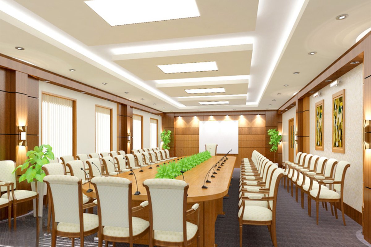 Mẫu trang trí phòng họp cho cơ quan họp chi bộ