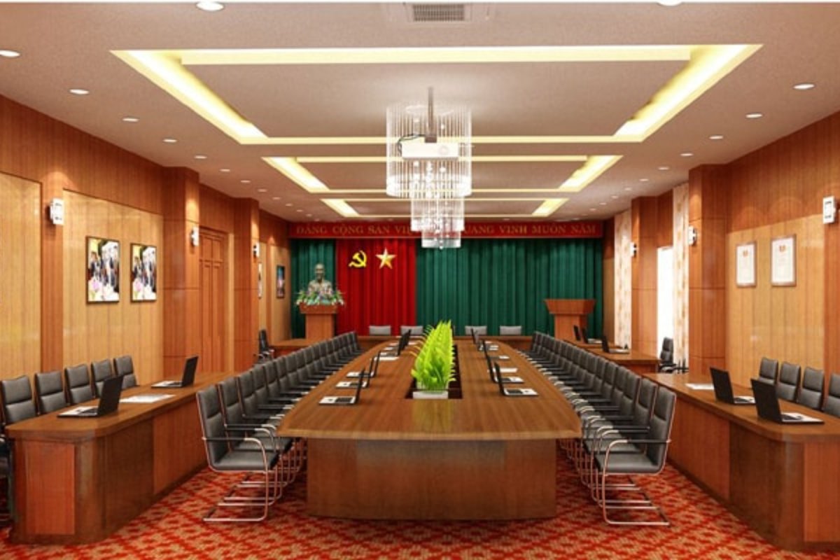 Mẫu trang trí phòng họp cơ quan Nhà nước cơ bản