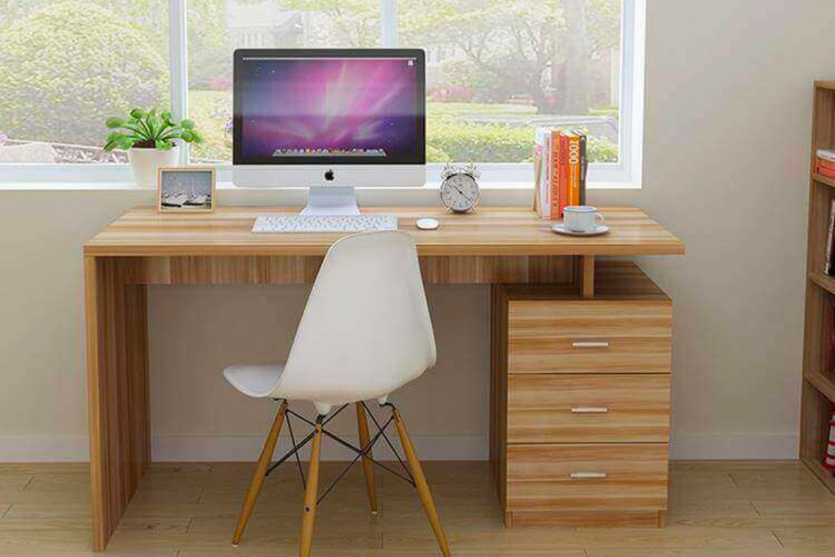 Bàn làm việc gỗ công nghiệp nhỏ gọn