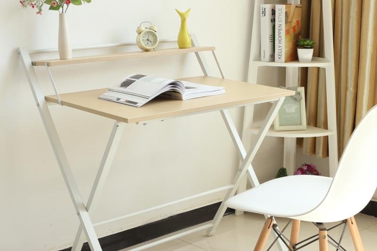 Bàn làm việc 2 tầng gấp gọn đẹp mắt