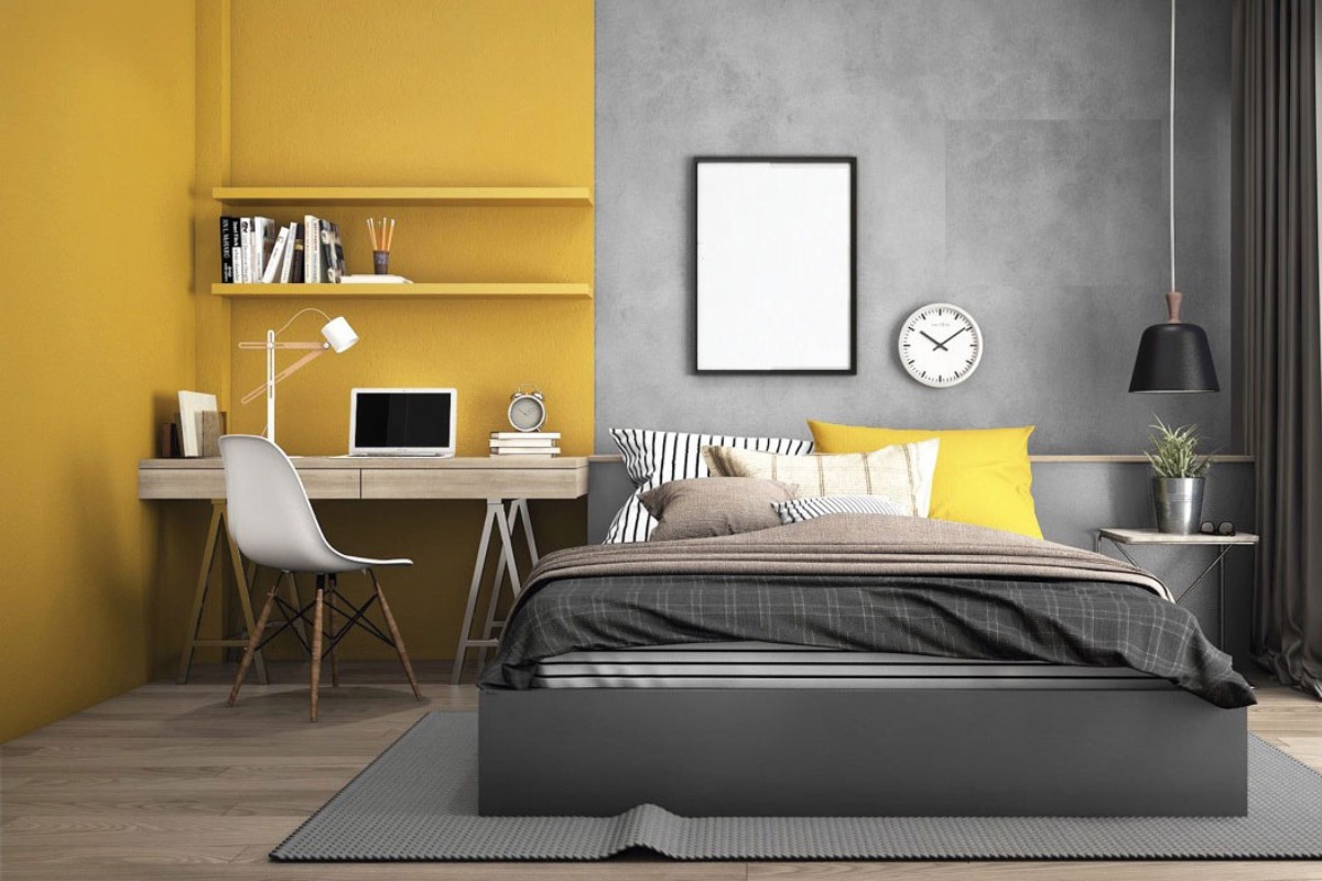 Giường đơn kết hợp bàn làm viẹc