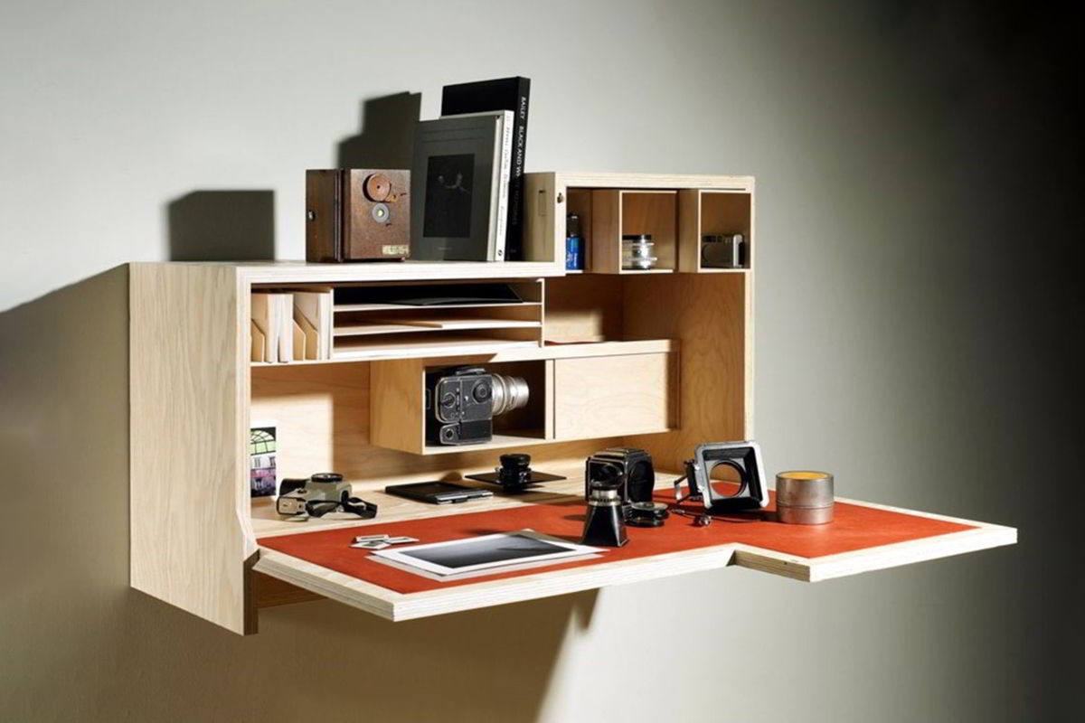 Bàn làm việc treo tường cố định