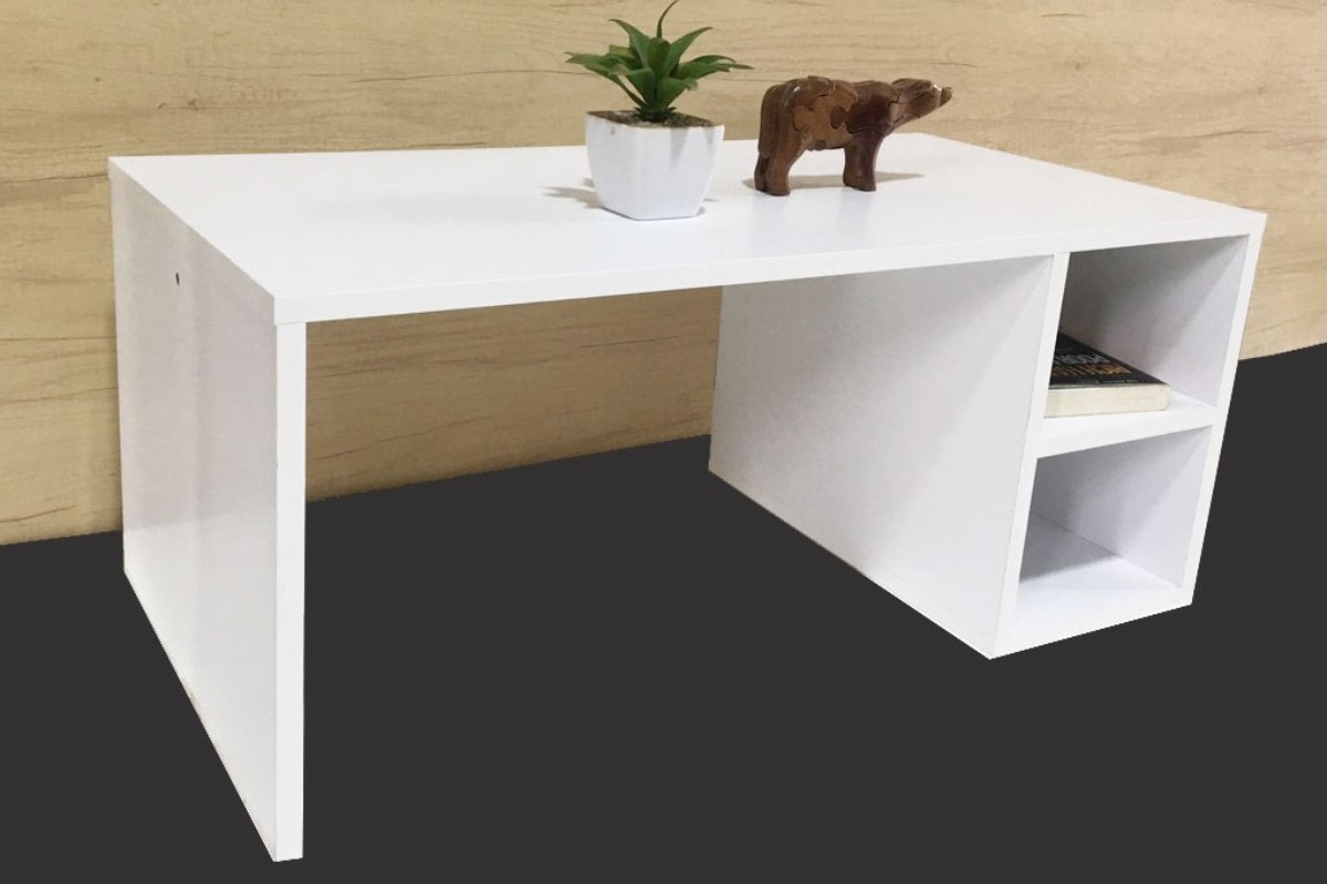 Bàn làm việc ngồi bệt kèm giá sách