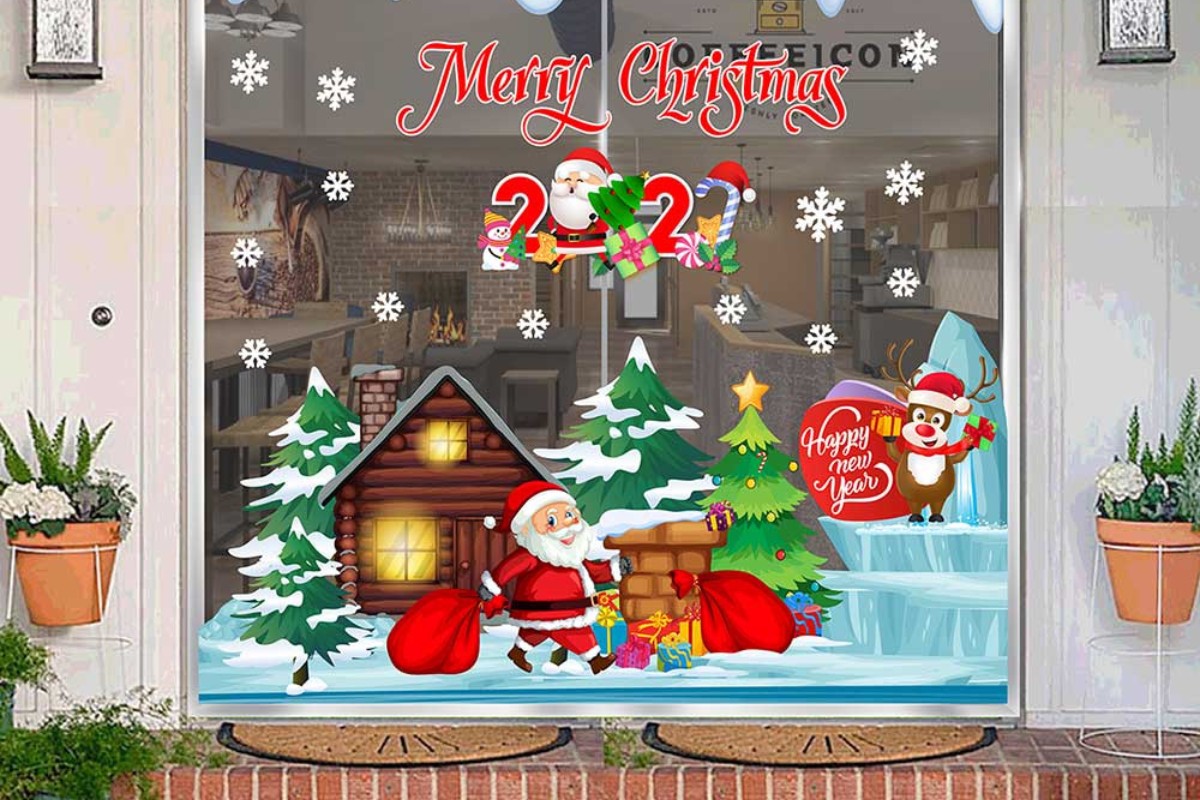 Decal trang trí văn phòng Noel