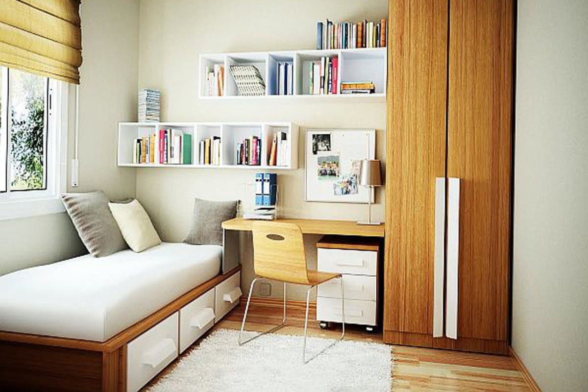 Giường hộp kết hợp bàn làm việc thông minh