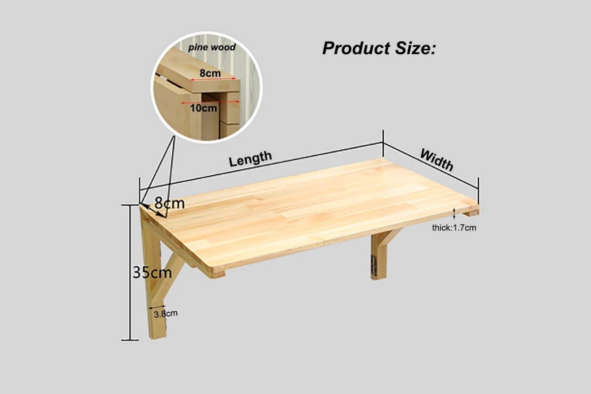 Kích thước bàn làm việc treo tường