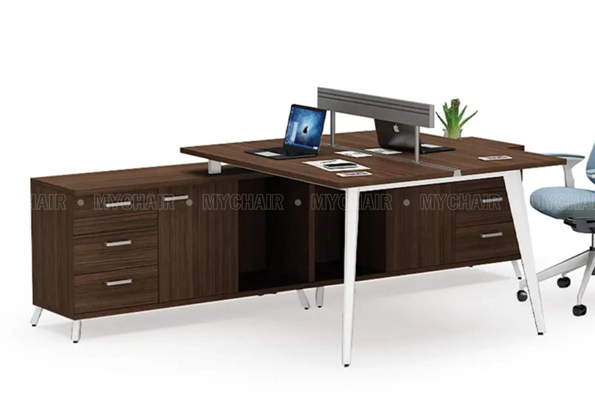 Bàn làm việc kèm hộc tủ gỗ cao cấp MC69E-2