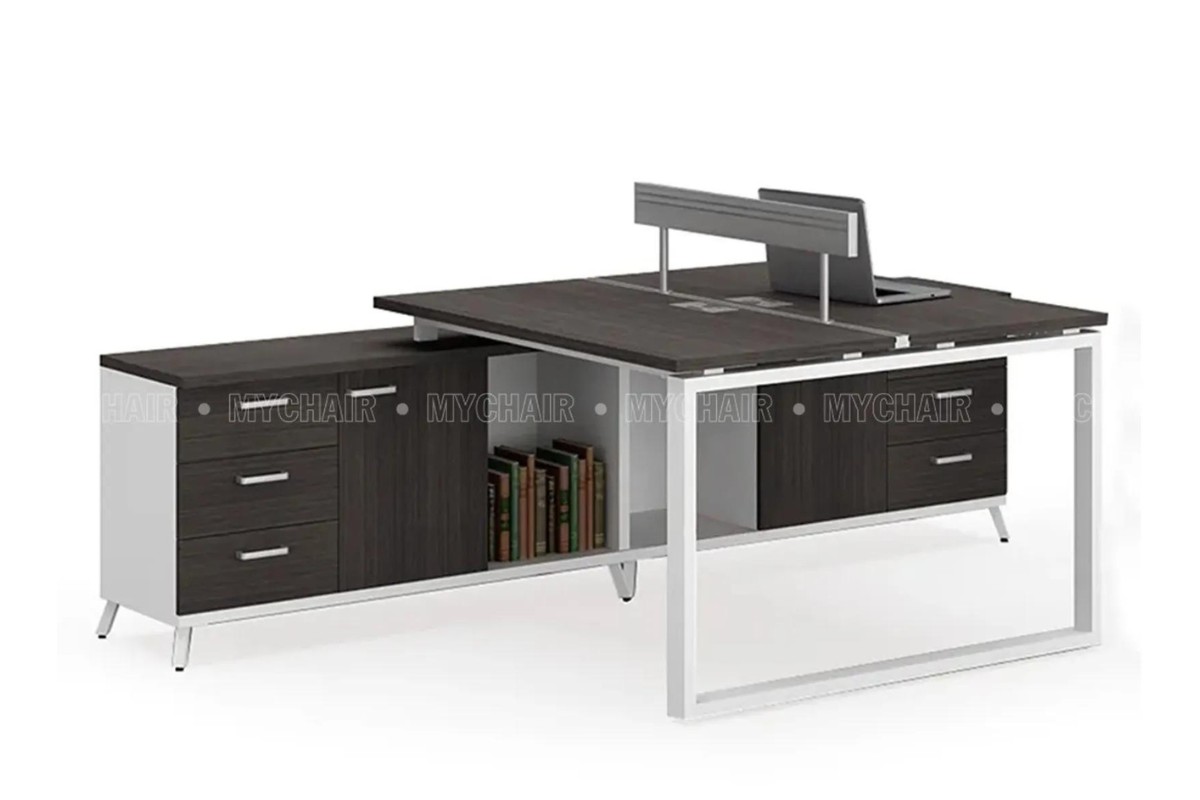 Bàn làm việc 1m2 có hộc tủ ngăn kéo MV75