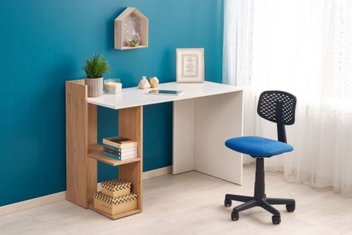 Bàn làm việc liền giá sách
