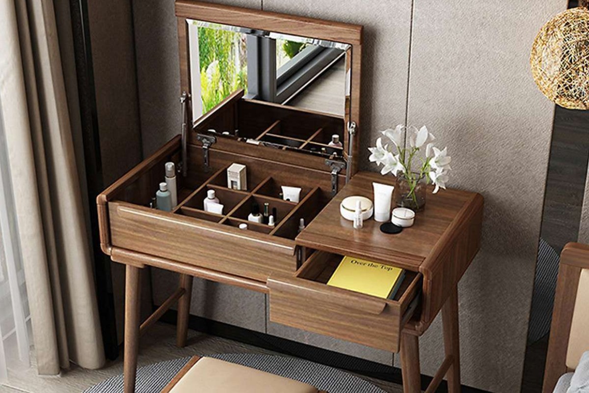 Bàn làm việc kết hợp trang điểm
