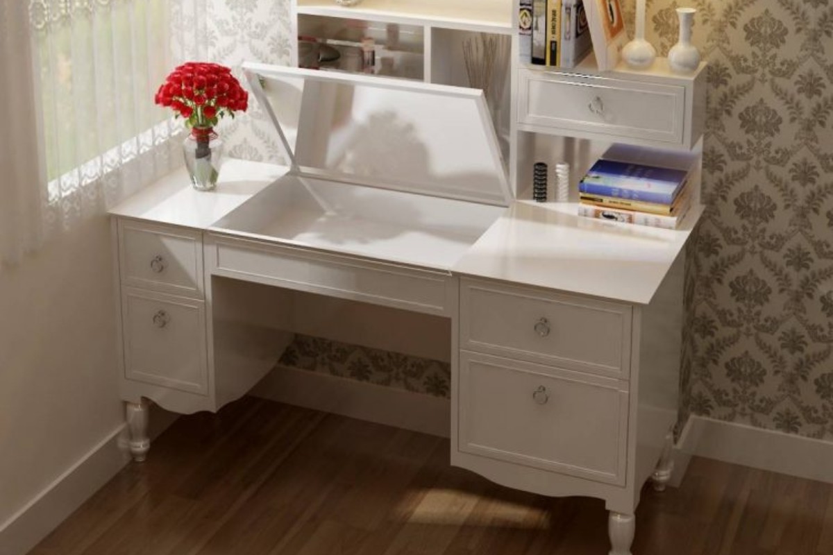 Bàn làm việc kèm bàn trang điểm thanh lịch