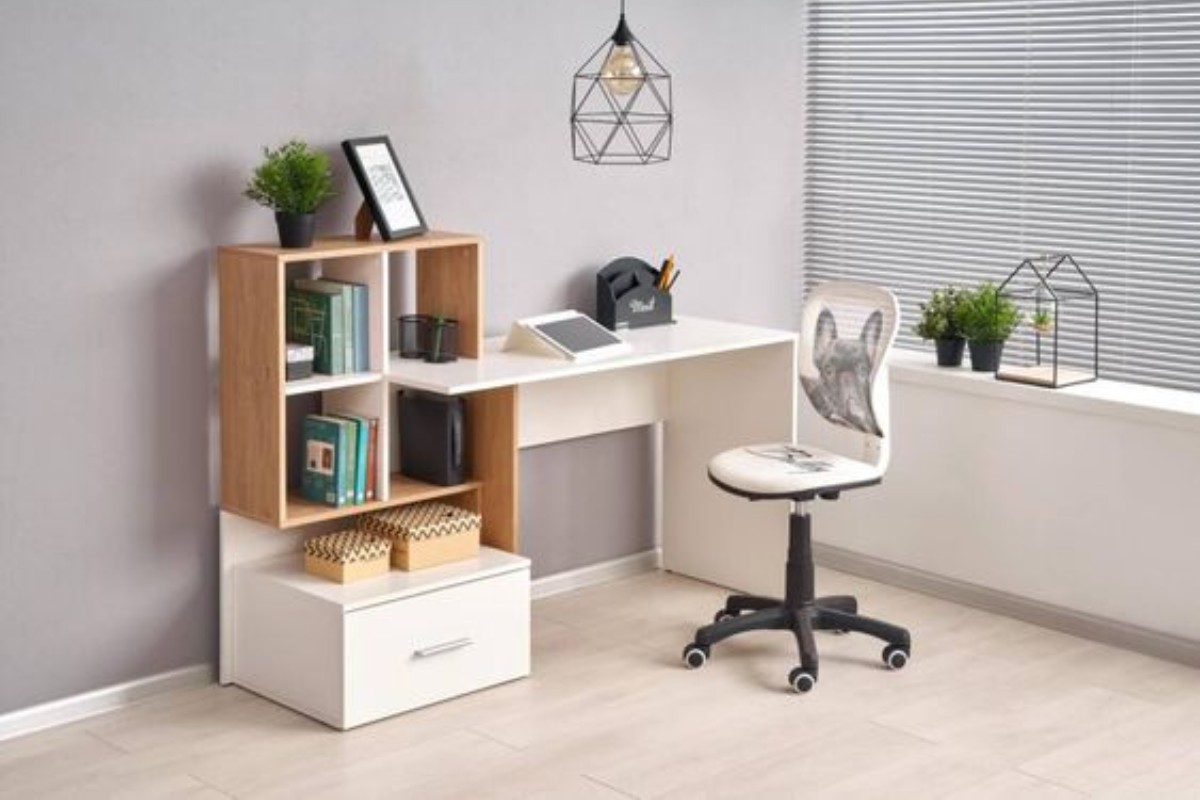 Bàn làm việc liền giá sách