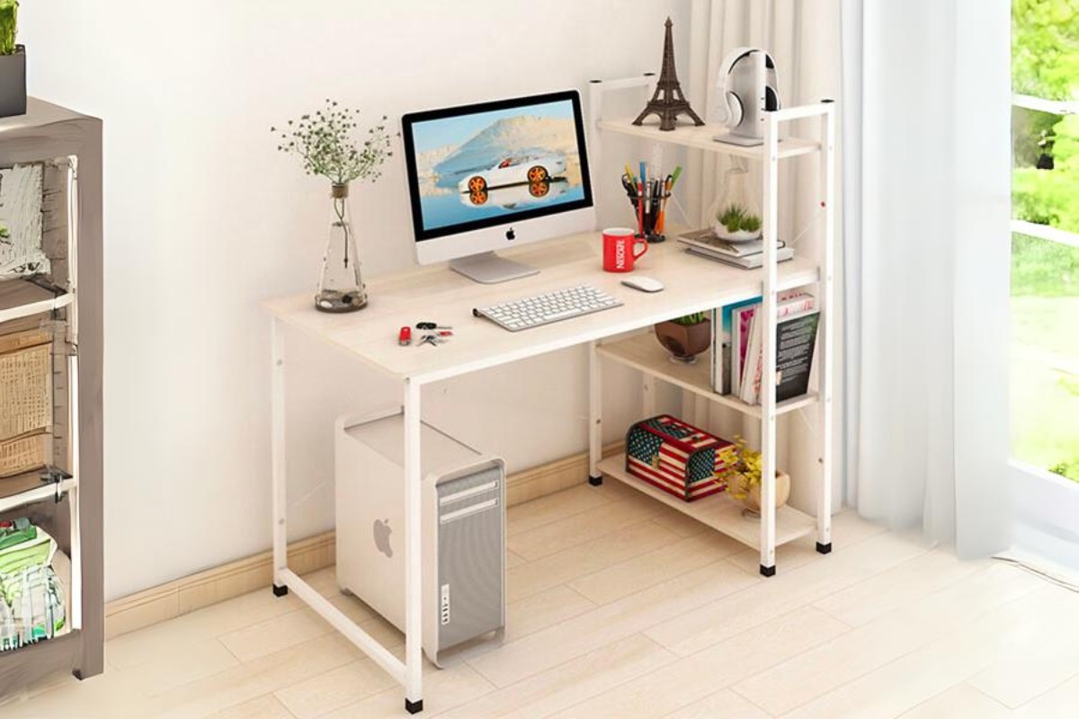 Bàn làm việc liền giá sách