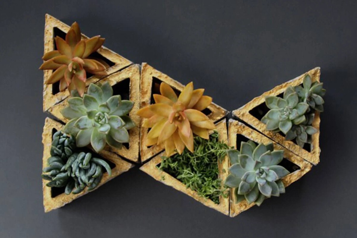 Chậu cây handmade trang trí bàn làm việc