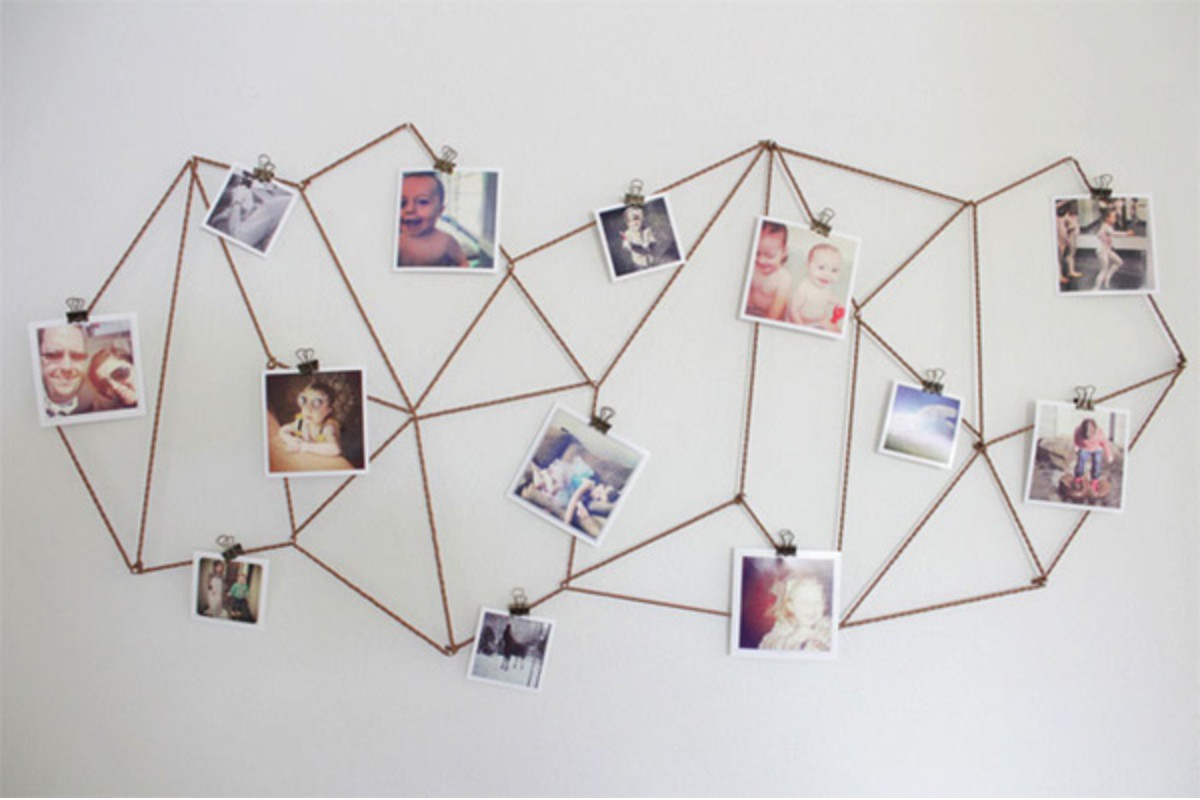 Dây treo ảnh handmade trang trí bàn làm việc