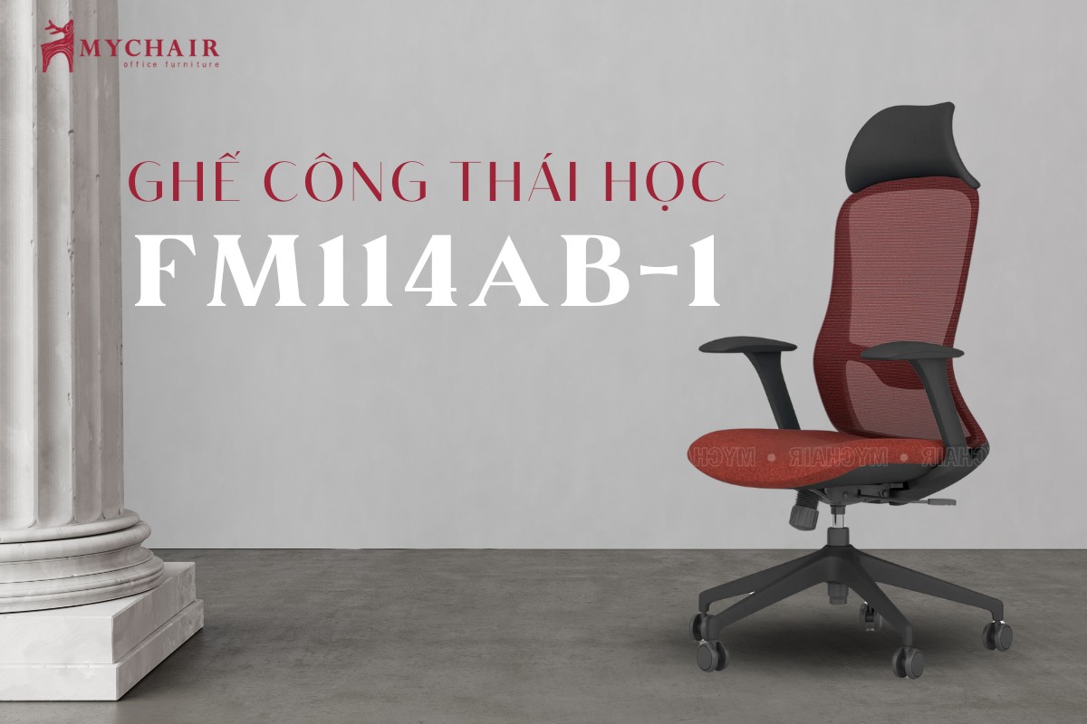 Ghế lưới công thái học nhập khẩu FM114AB-1