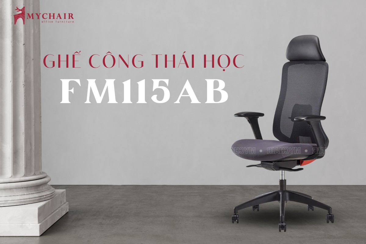 Ghế công thái học lưới nỉ cao cấp FM115AB