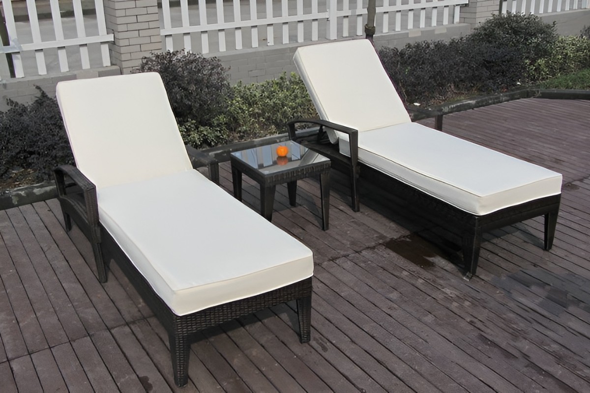 Ghế thư giãn bể bơi nhựa giả mây đẹp mắt