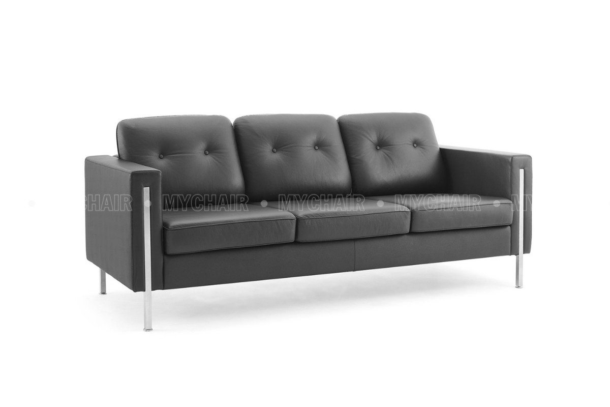 Ghế sofa 3 chỗ màu đen hiện đại