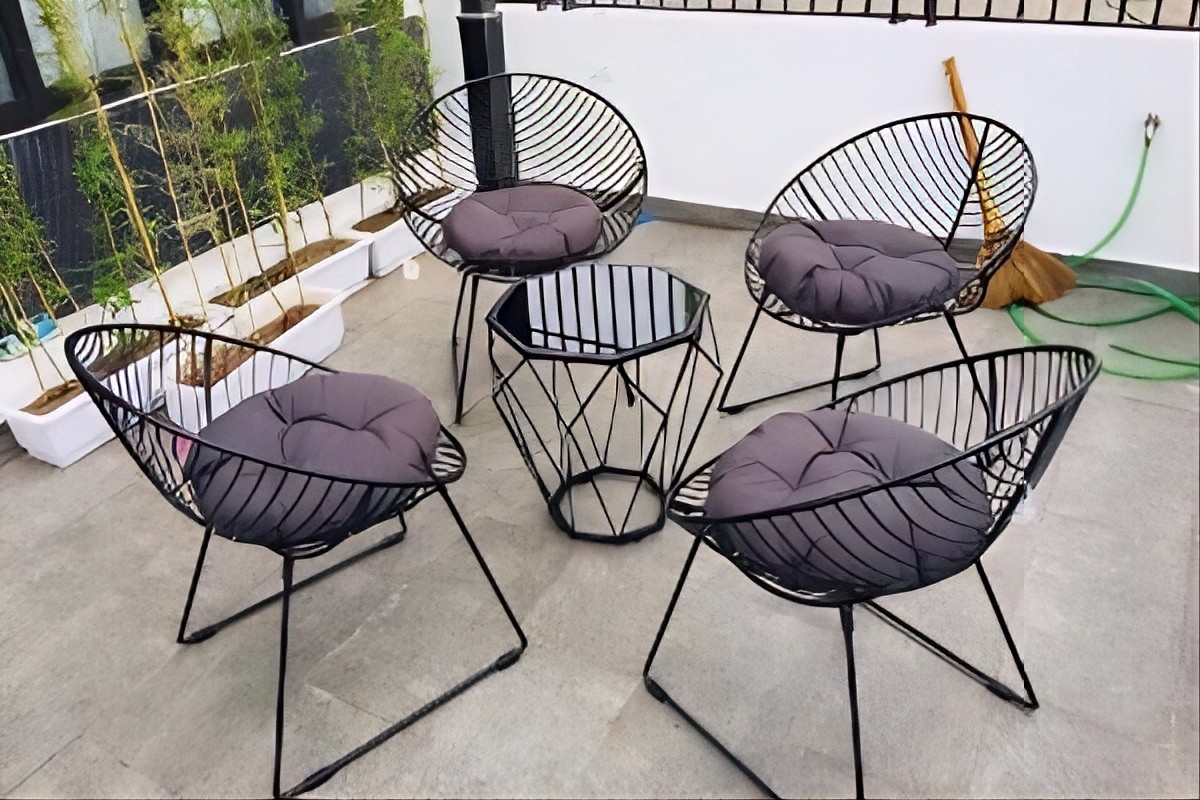 Ghế thư giãn khung sắt ngoài trời
