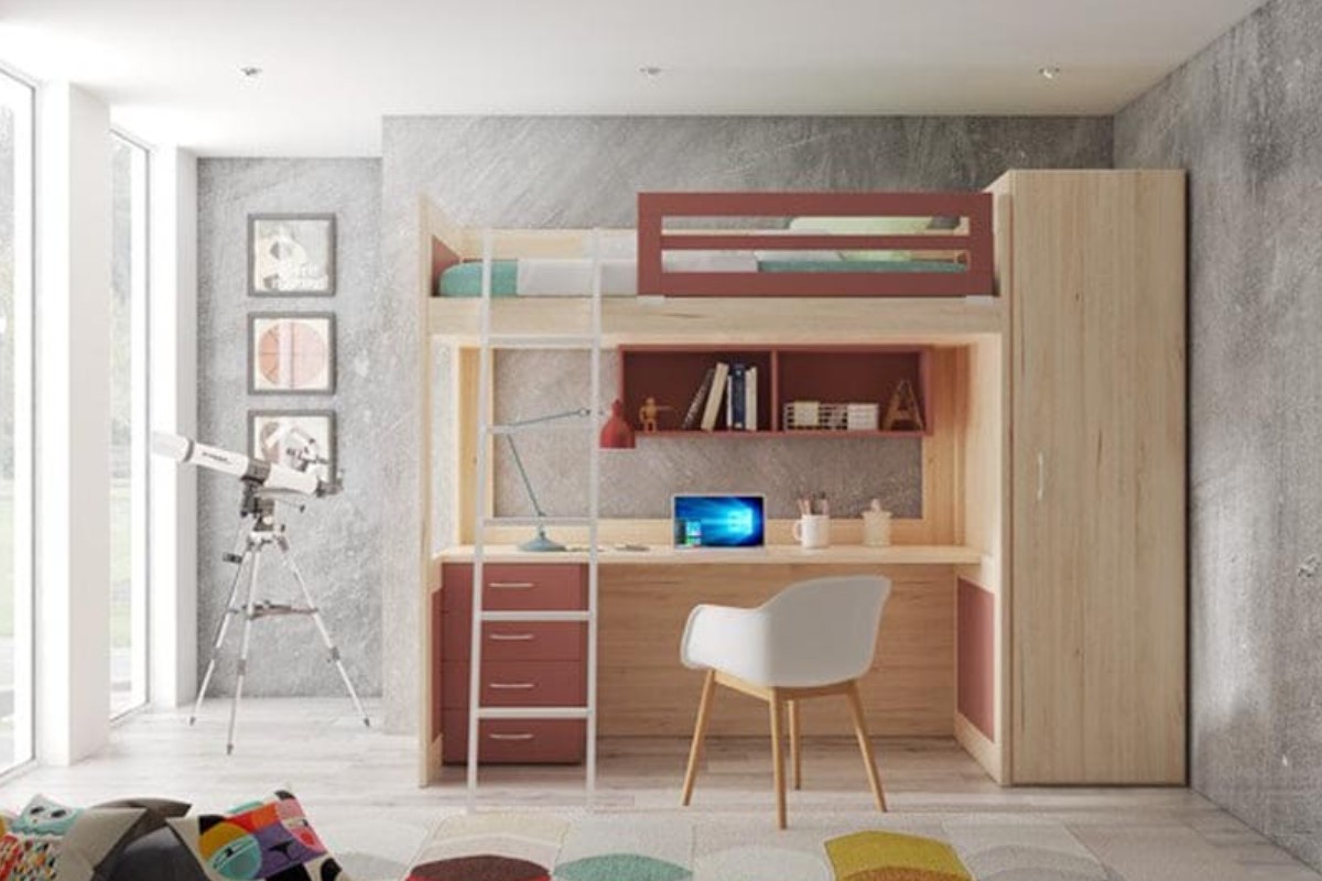 Giá giường ngủ kết hợp bàn làm việc