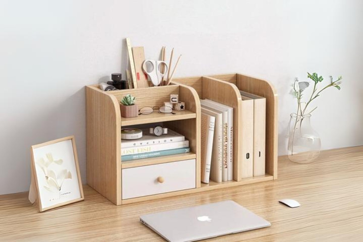 Giá tài liệu gỗ để bàn làm việc