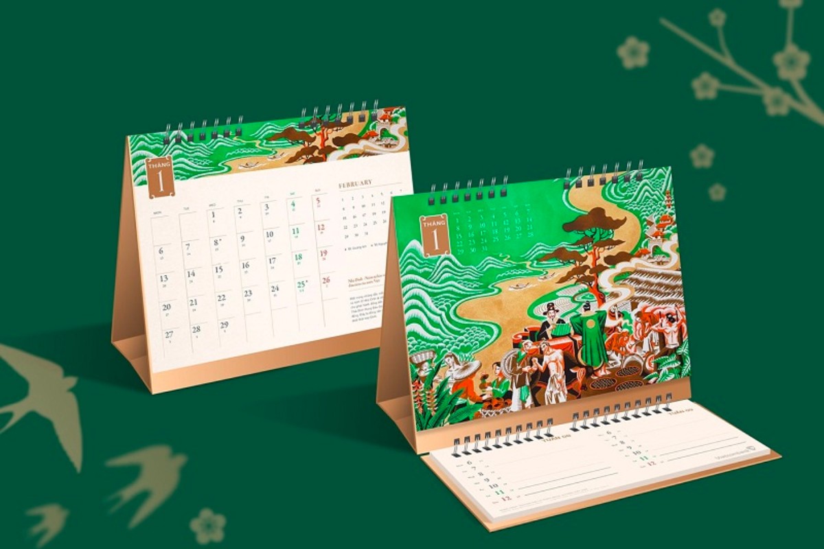 Lịch hội họa để bàn làm việc