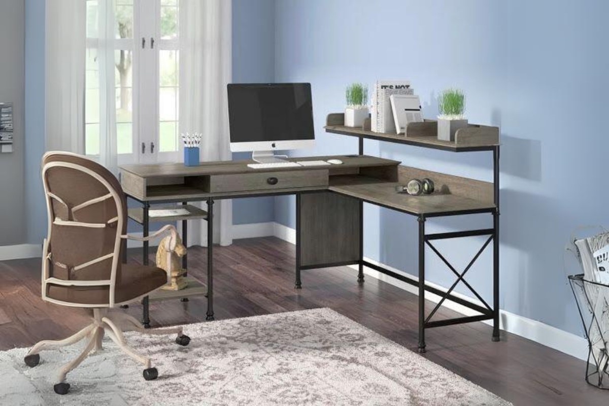 Bàn làm việc tại nhà chữ L đẹp mắt