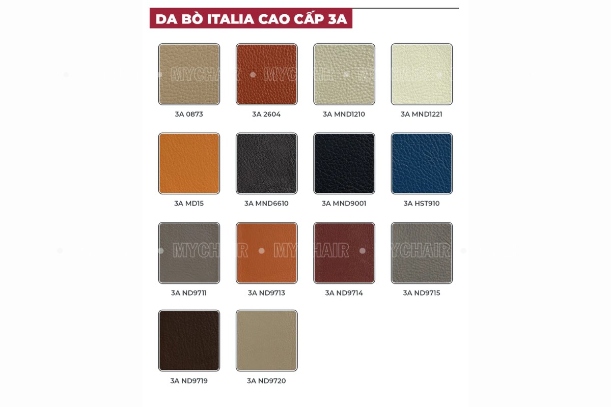 Màu da bò Italia cao cấp 3A