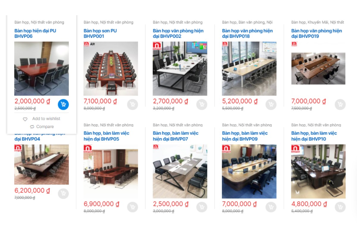 Nội thất Minh Nguyệt cung cấp bàn ghế phòng họp quận hai bà trưng giá tốt