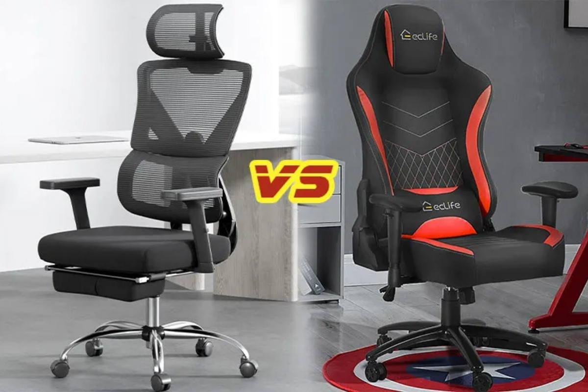 So sánh ghế công thái học và ghế gaming