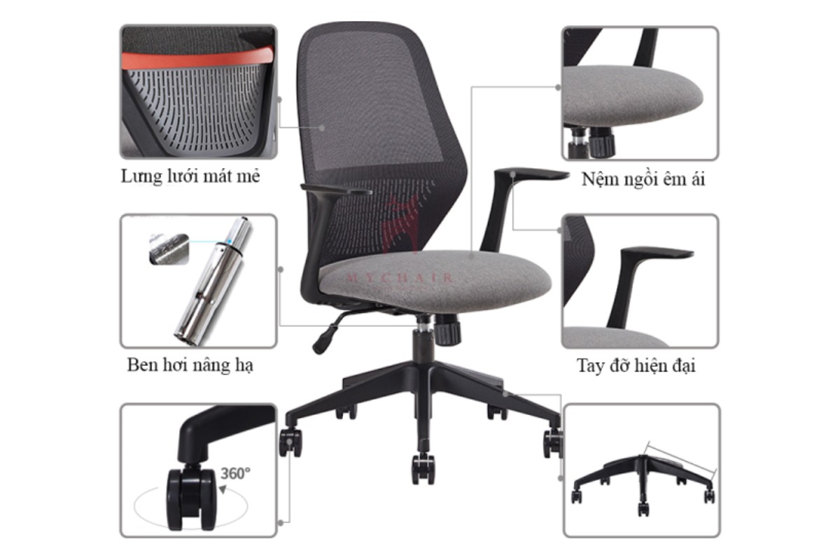 Lựa chọn thiết kế của ghế công thái học