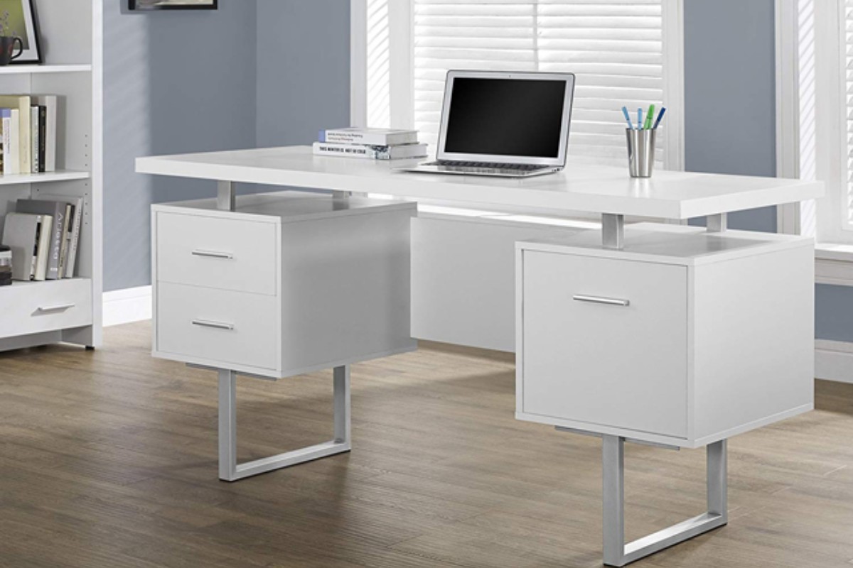 Bàn làm việc dài bằng nhựa với màu sắc đa dạng