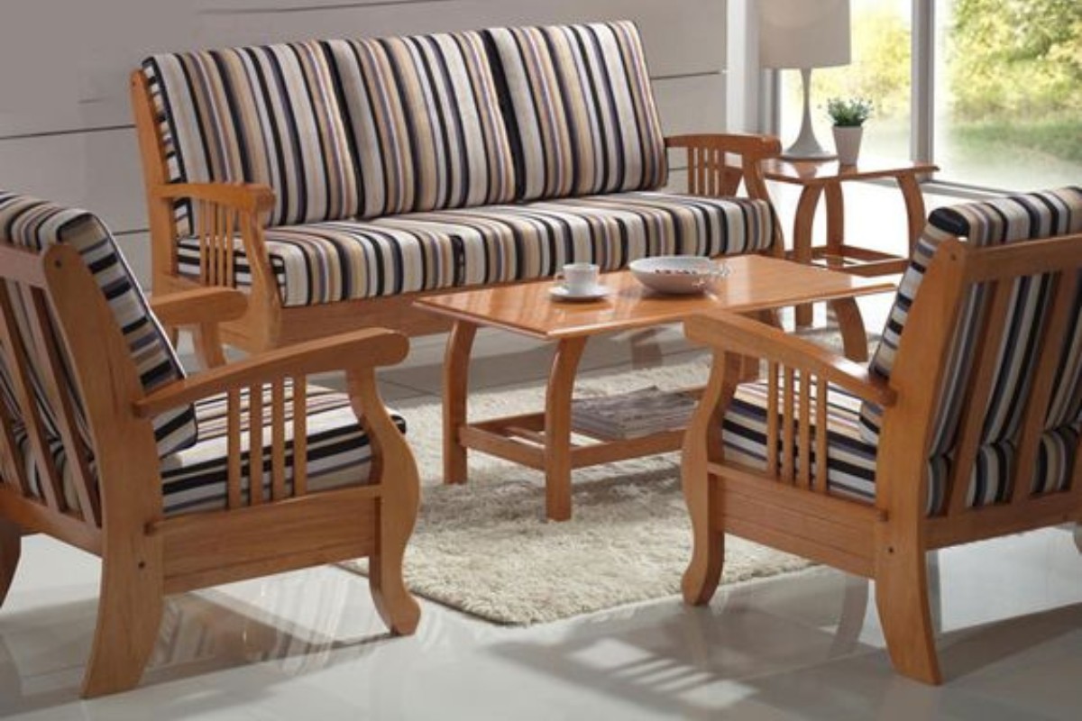 Sofa gỗ cho quán cafe