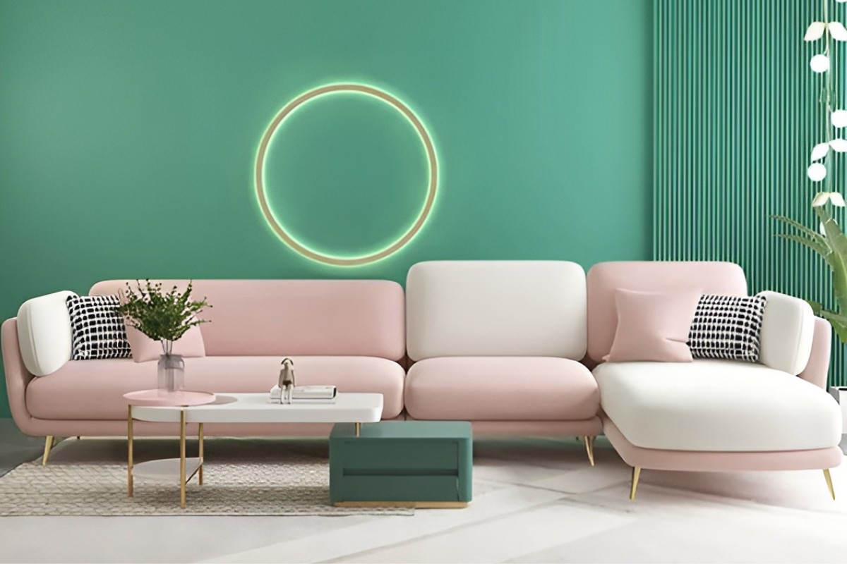 Sofa cafe góc chữ L hiện đại