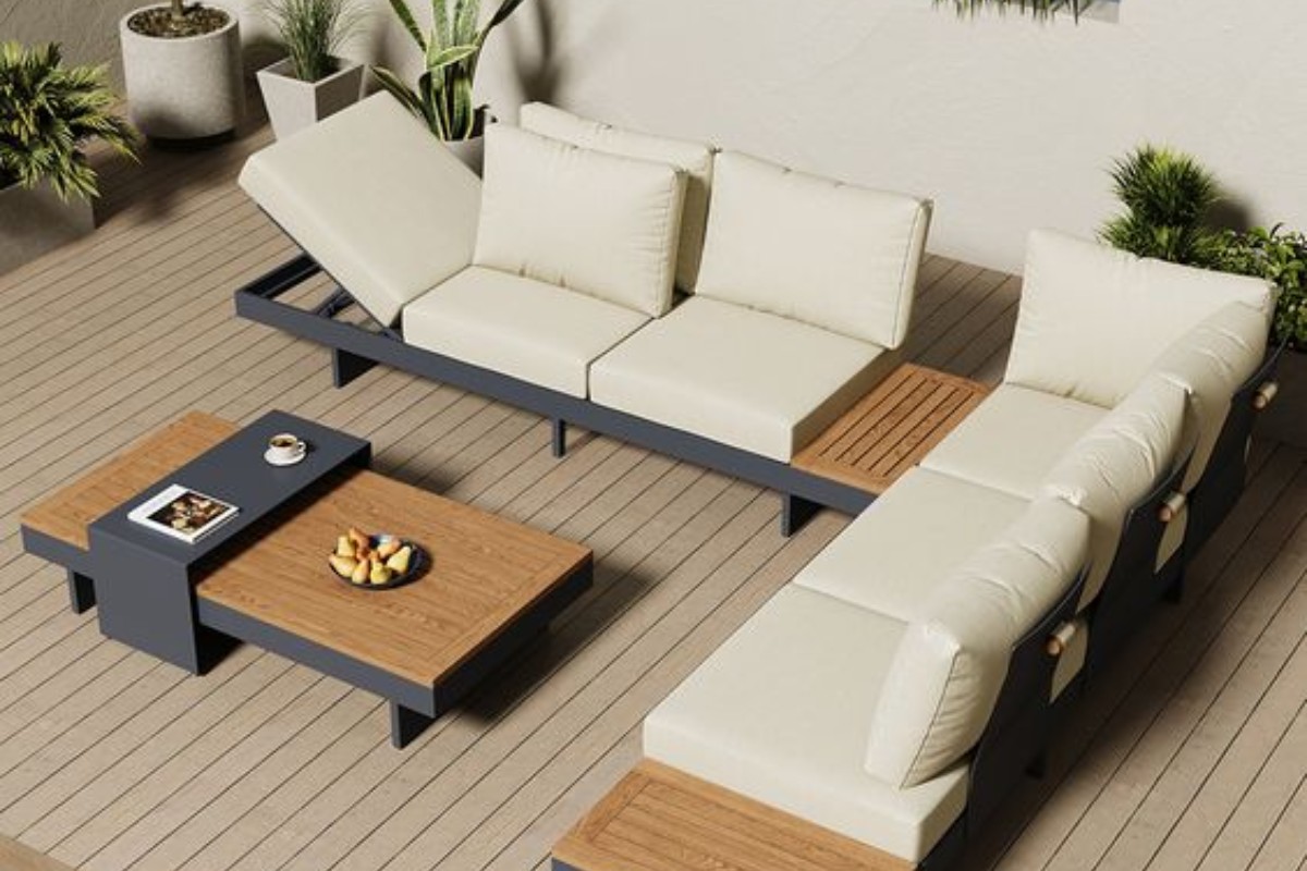 Sofa góc chữ L cho quán cafe