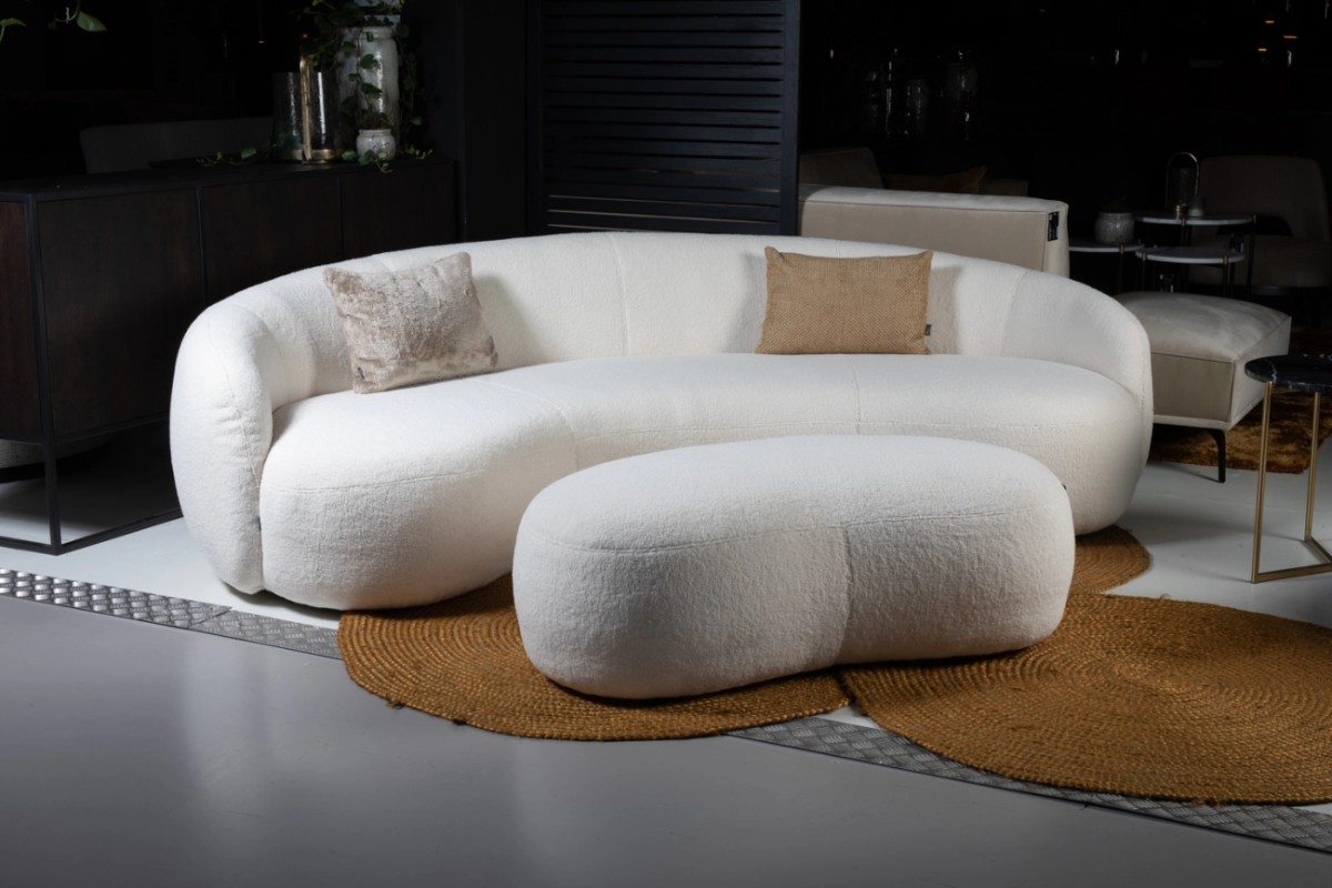 Sofa cong hình hạt đậu đẹp mắt