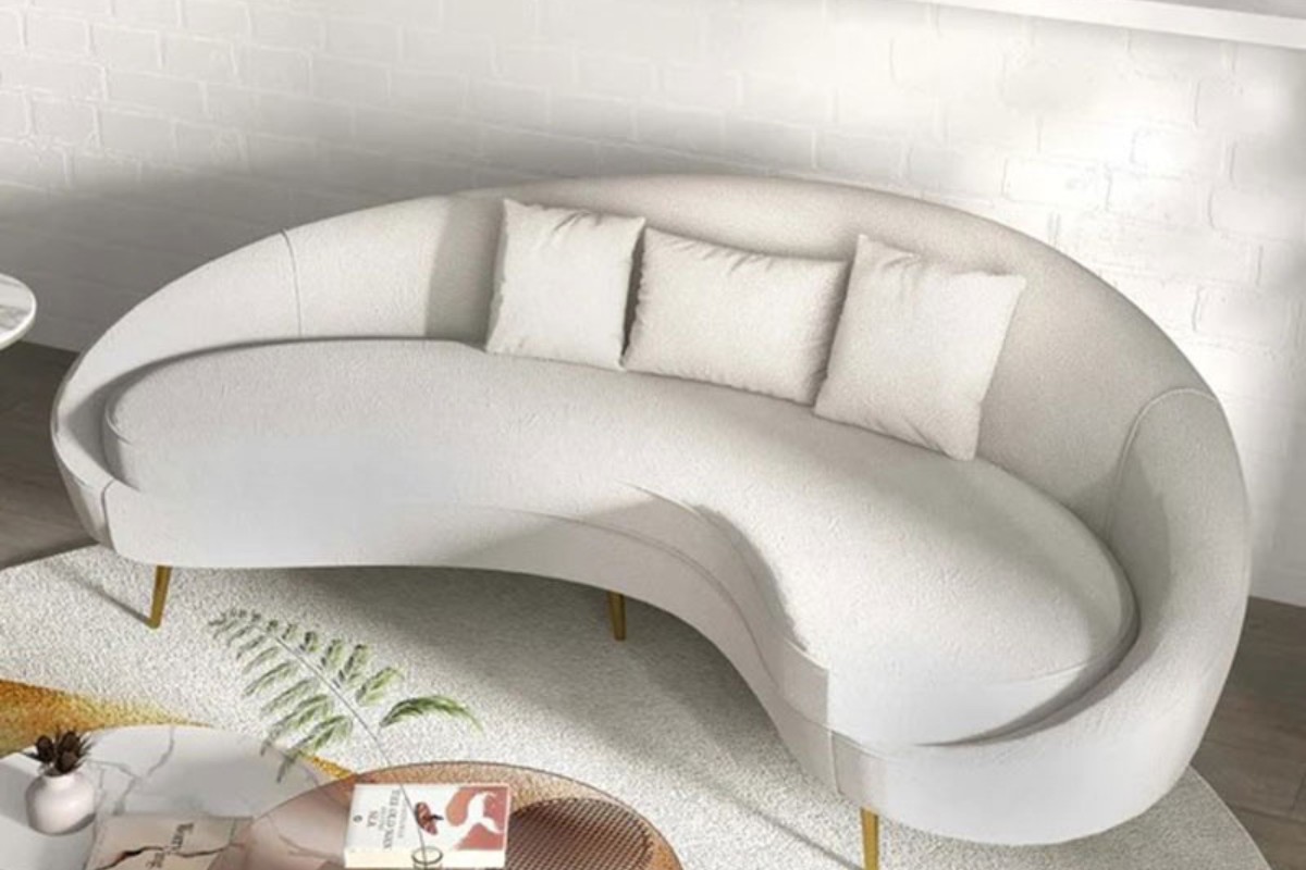 Sofa cong hình hạt đậu