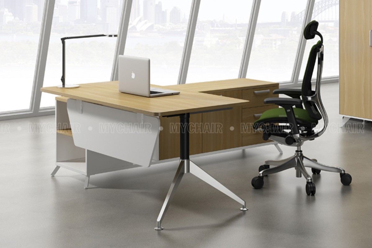 Bàn giám đốc đơn giản chữ L cao cấp MyChair MC62A-1