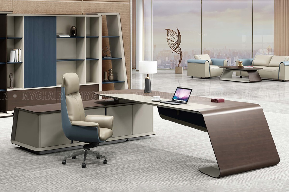Bàn giám đốc gỗ MDF cao cấp NBLD05